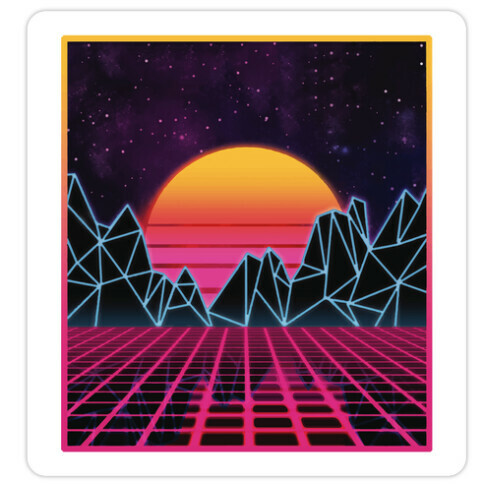 Synthwave Die Cut Sticker