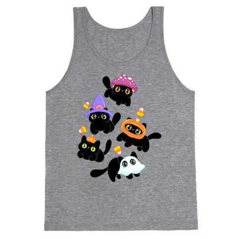 Spooky Black Cats Pattern Tank Top