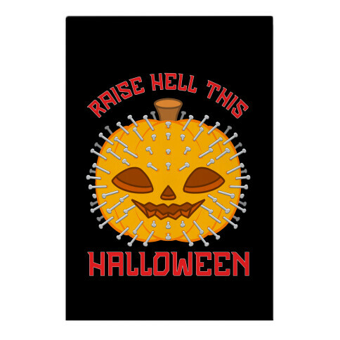 Hellraiser Pumpkin Pinhead Garden Flag