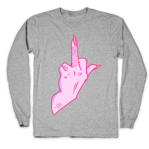 Sophisticated Middle Finger Long Sleeve T-Shirt