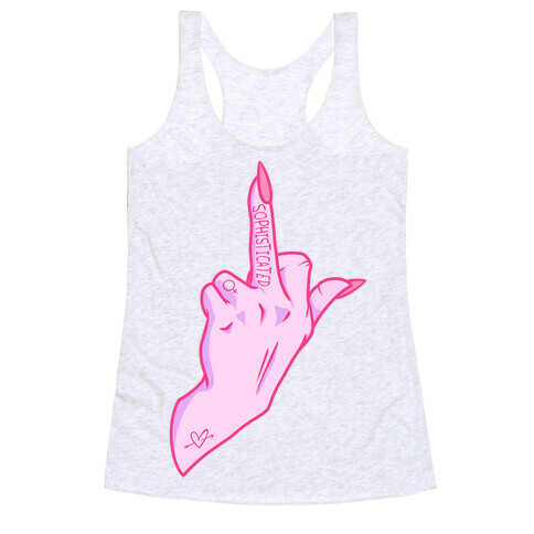 Sophisticated Middle Finger Racerback Tank Top