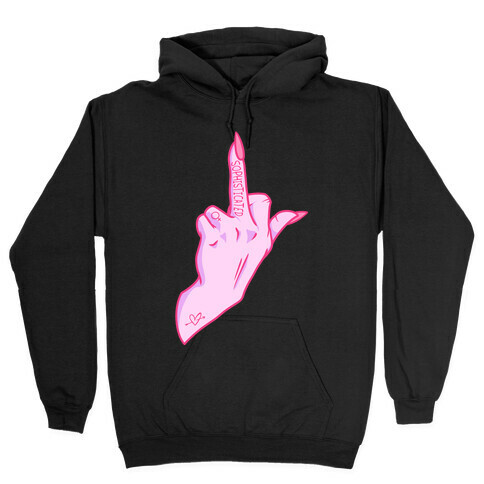 Sophisticated Middle Finger Hooded Sweatshirt