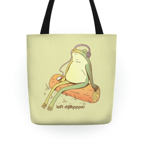 Lofi Chillhopper Frog Tote