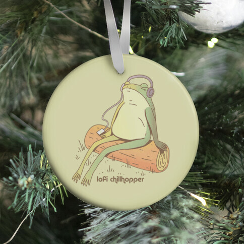 Lofi Chillhopper Frog Ornament