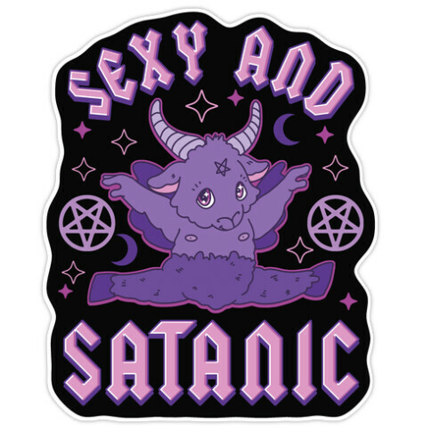 Sexy and Satanic Baphomet Die Cut Sticker