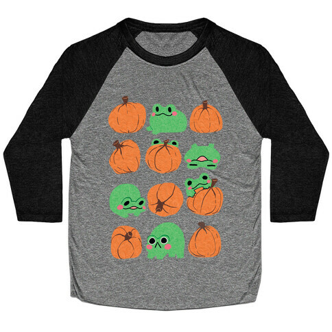 Pumpkins Frogs Baseball Tee