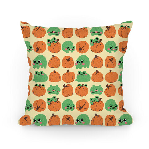 Pumpkins Frogs Pillow