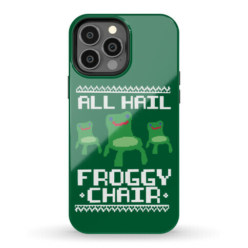 All Hail Froggy Chair Ugly Sweater Phone Case