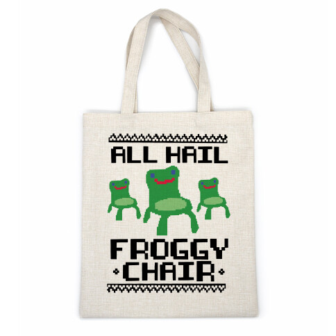 All Hail Froggy Chair Ugly Sweater Casual Tote