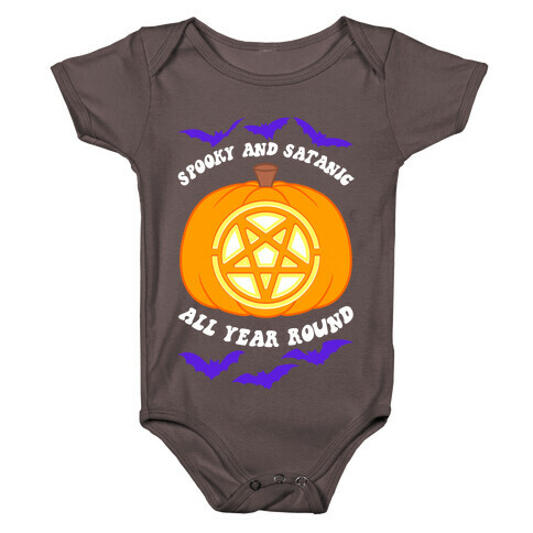 Spooky and Satanic all Year Round Baby One-Piece