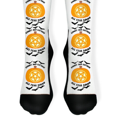Spooky and Satanic all Year Round Sock