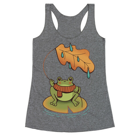 Rainy Fall Frog Racerback Tank Top