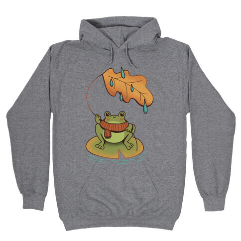 Rainy Fall Frog Hooded Sweatshirt