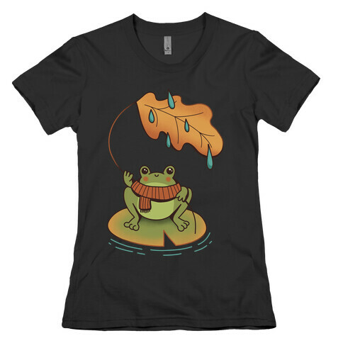 Rainy Fall Frog Womens T-Shirt