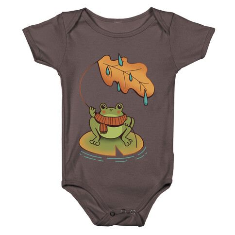 Rainy Fall Frog Baby One-Piece