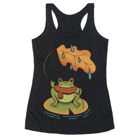 Rainy Fall Frog Racerback Tank Top