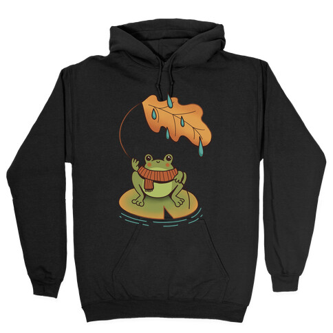 Rainy Fall Frog Hooded Sweatshirt