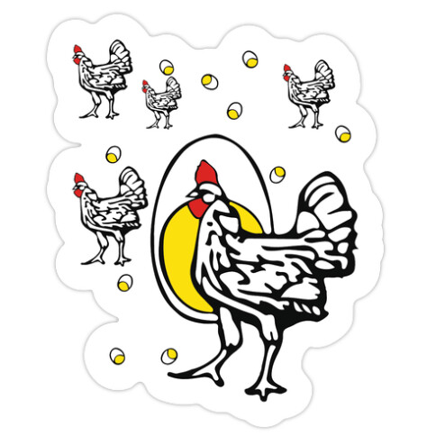 Roseanne's Chicken Shirt Die Cut Sticker