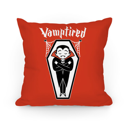 Vamptired Tired Vampire Pillow