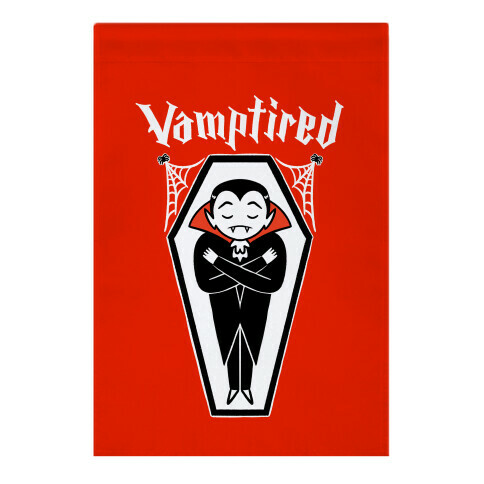 Vamptired Tired Vampire Garden Flag