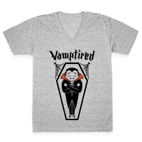 Vamptired Tired Vampire V-Neck Tee Shirt