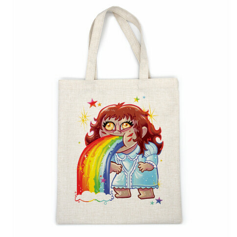 90's Rainbow Barfing Exorcist Casual Tote