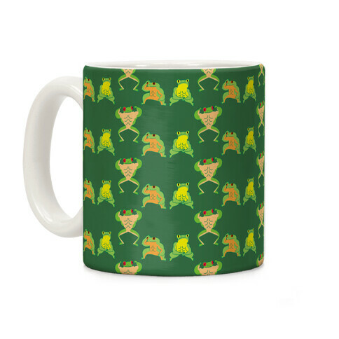 Buff Frog Pattern Coffee Mug