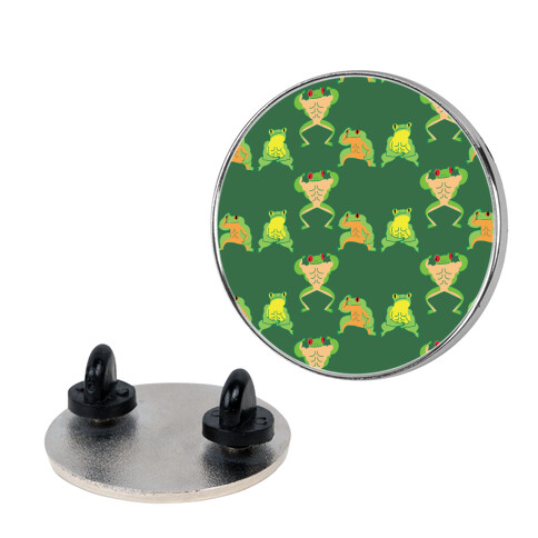 Buff Frog Pattern Pin