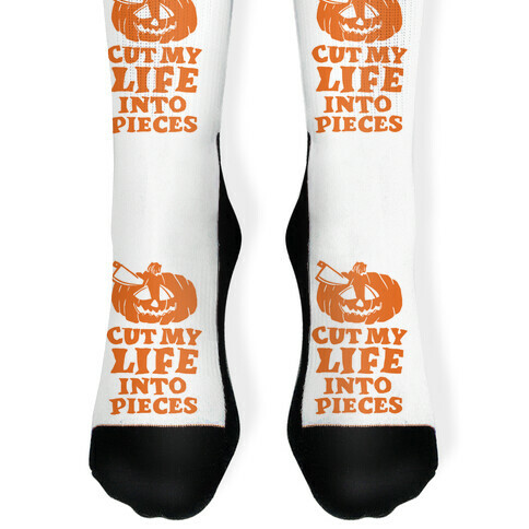 Cut My Life Into Pieces Halloween Sock
