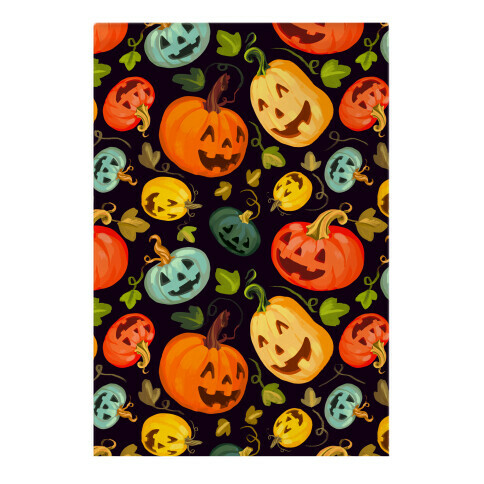 Happy Autumn Pumpkin Pattern Garden Flag