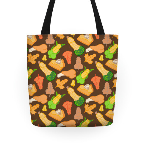 Thanksgiving Peens Pattern Tote