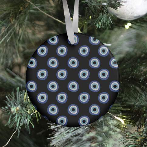 Evil Eye Pattern Black Ornament