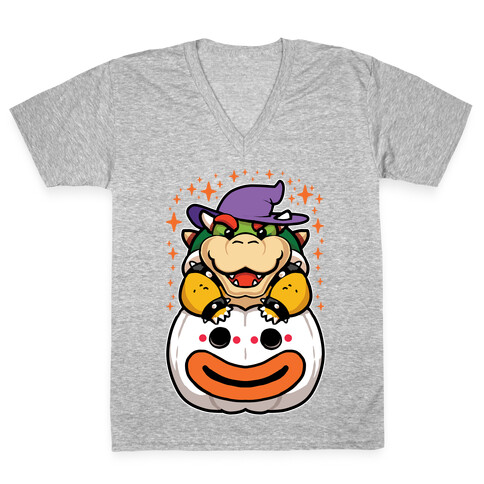 Cute Halloween Bowser V-Neck Tee Shirt