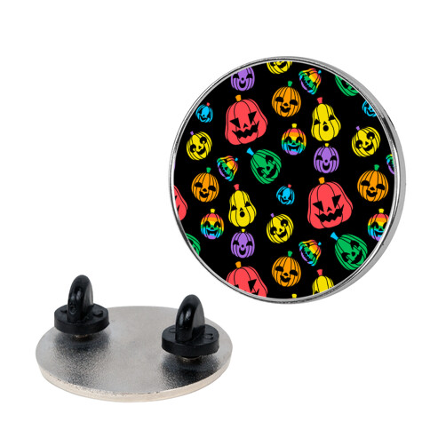 Gay Pride Jack-o'-Lanterns Pattern Pin