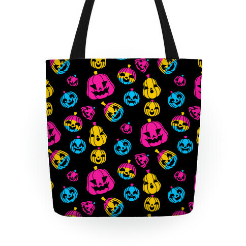 Pansexual Pride Jack-o'-Lanterns Pattern Tote