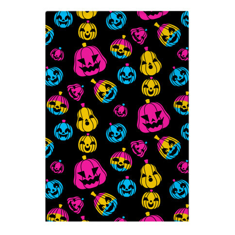 Pansexual Pride Jack-o'-Lanterns Pattern Garden Flag