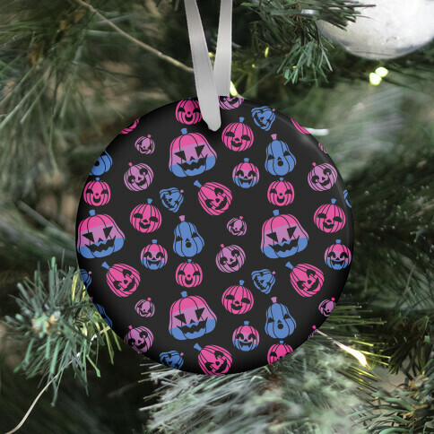 Bisexual Pride Jack-o'-Lanterns Pattern Ornament