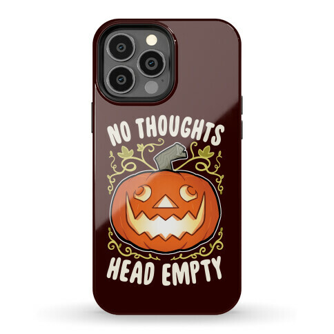 No Thoughts, Heady Empty Jack o' lantern Phone Case