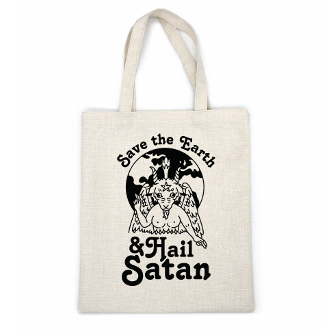 Save The Earth & Hail Satan Casual Tote