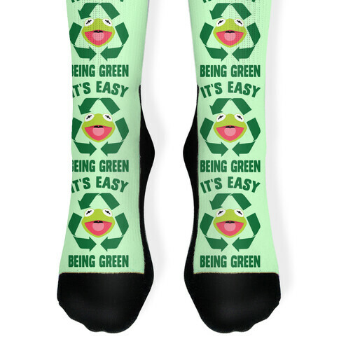 It's Easy Being Green Recycling Kermit Sock