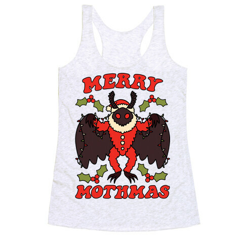 Merry Mothmas Racerback Tank Top