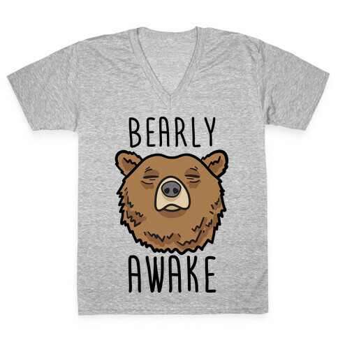 Bearly Awake V-Neck Tee Shirt