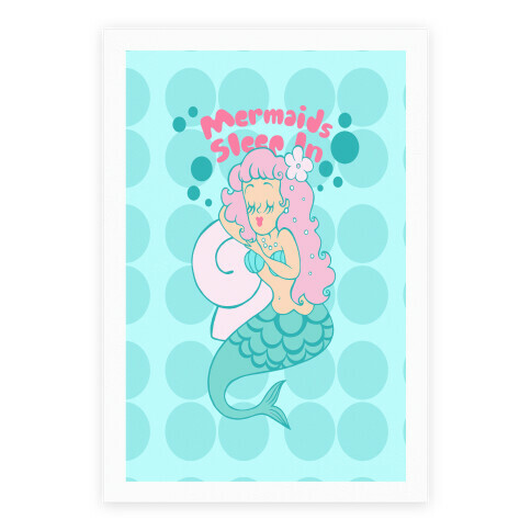 Mermaids Sleep In Poster
