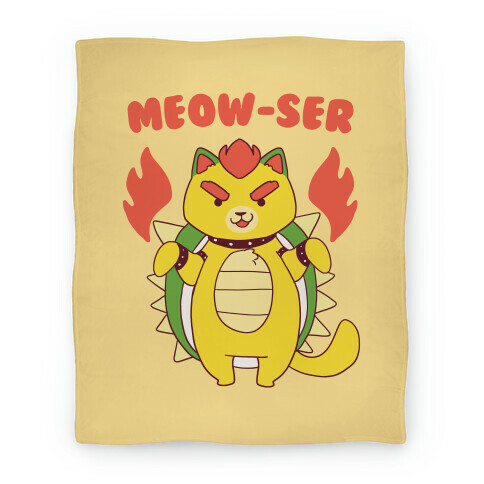 Meow-ser Bowser Blanket