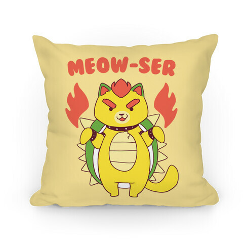 Meow-ser Bowser Pillow