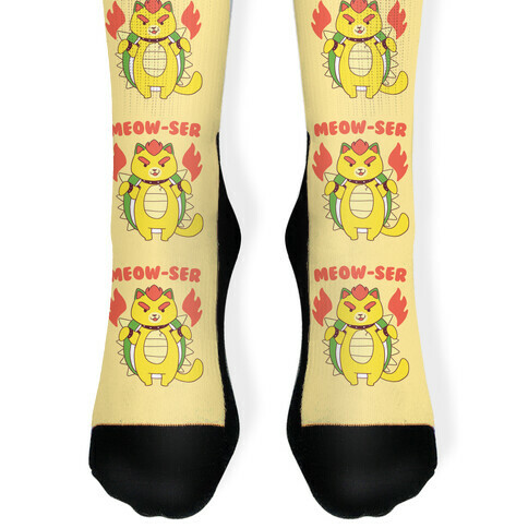 Meow-ser Bowser Sock