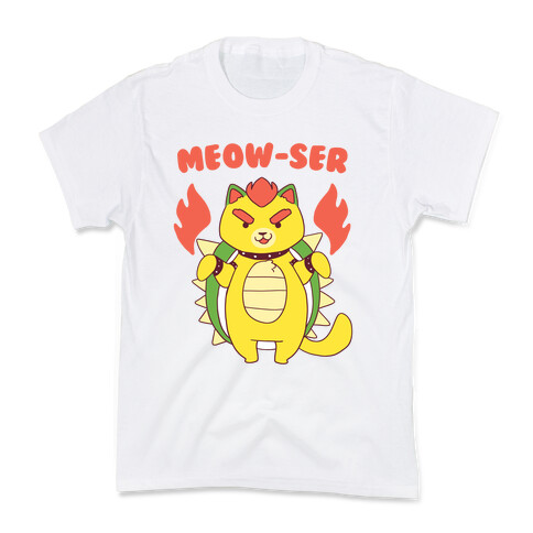 Meow-ser Bowser Kids T-Shirt