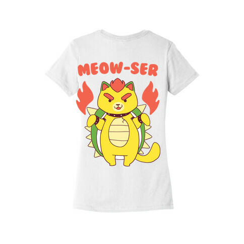 Meow-ser Bowser Womens T-Shirt