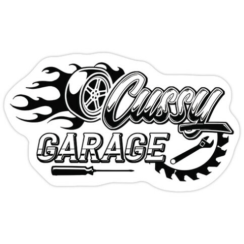 Cussy Garage Die Cut Sticker