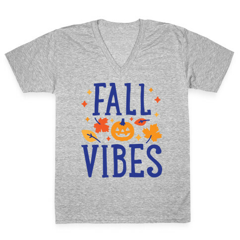 Fall Vibes V-Neck Tee Shirt